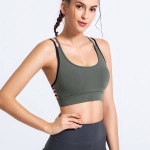 Custom Logo Workout Athletic Wear Women Gym Yoga Bra Plus Size Sports Bra High Impact Running Fitness Bra