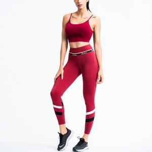 Yoga Sets Women Sport Suits Push Up Bra Fitness Leggings Custom Push Up Bra Yoga Leggings Gym Sportswear