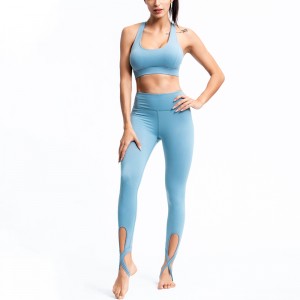 Women Blank Custom Gym Wear Tracksuit Set Sports Bra and Leggings Yoga Suit 2 Pieces Yoga Sets