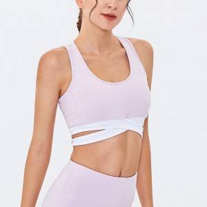 Wholesale Sexy Fitness Athletic Wear Women High Impact Breathable Cross Gym Sports Yoga Bra Custom Sports Bra