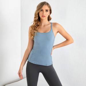 Wholesale Women Sports Gym Wear Tights And Tank Top 2 Pieces Fitness Women Yoga Set