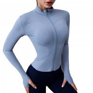Women’s Soft Long Sleeve Full Zip Up Athletic Sportswear Fitness Yoga Jacket