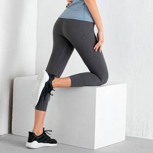 Women High Waist Workout Sport Pants Fitness Yoga Leggings With Custom Logo