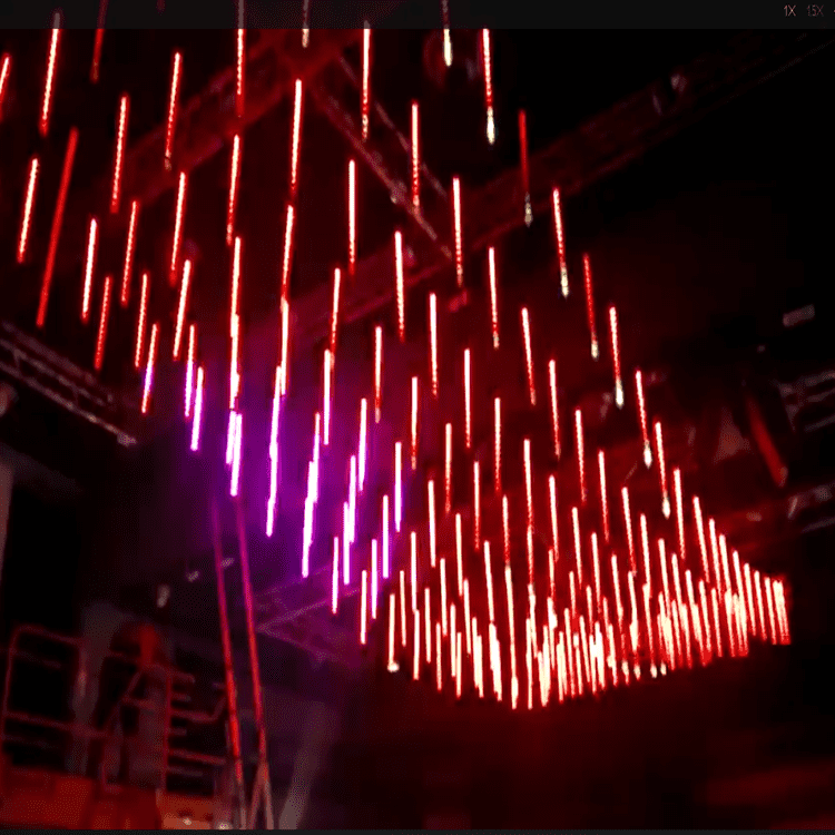 dmx 3d led meteor  tube light