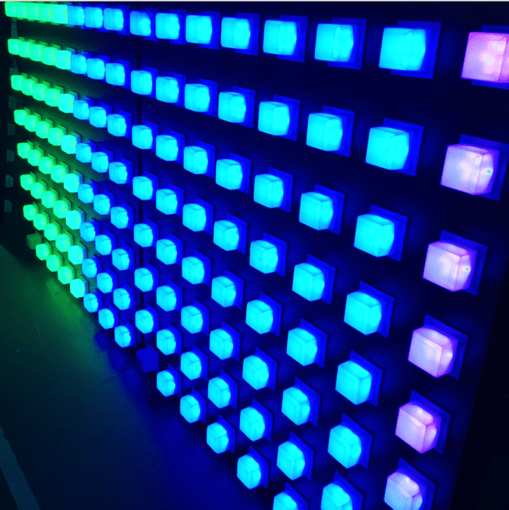 led light wall night club
