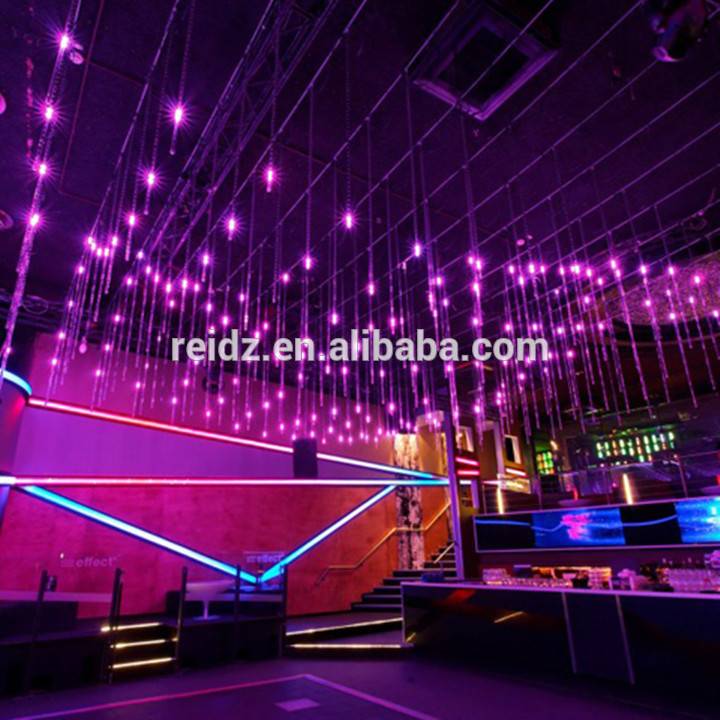 3d video tube light  night club ceiling light
