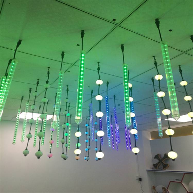 2018 new product led 3D led hanging vertical tube light for club lighting