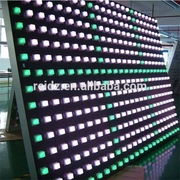 dvi night club dj booth decor square pixel video wall led matrix display