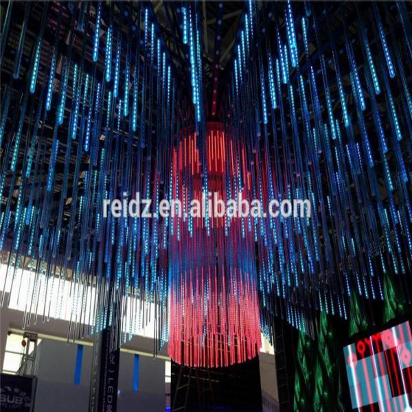 color running 3D vertical tube,DJ night club bar DMX 3D falling star light