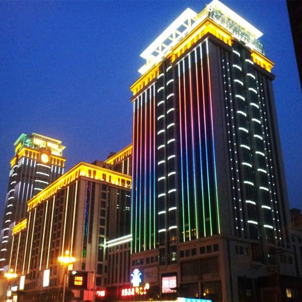 outdoor facade outline led building facade lighting decoration with led linear wall washer lights