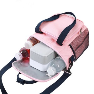Leakproof Eco Friendly Insulated Breastmilk Cooler Bag with Multiple Zippered Pockets