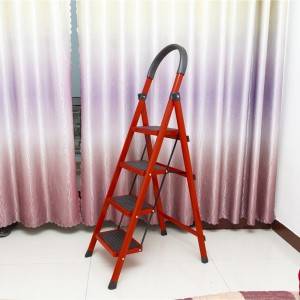 Household multifunctional telescopic folding herring ladder, thickened pedal ladder