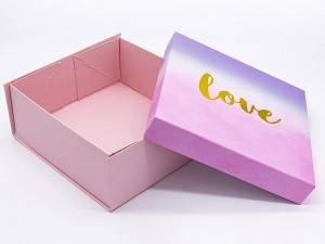 Collapsible flat packed folding beauty box for skincare set