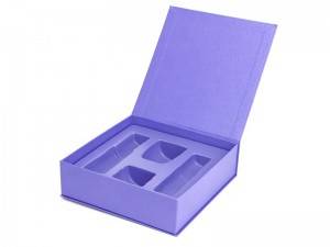 High quality book style folding box with flap lids for perfume