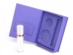 High quality book style folding box with flap lids for perfume