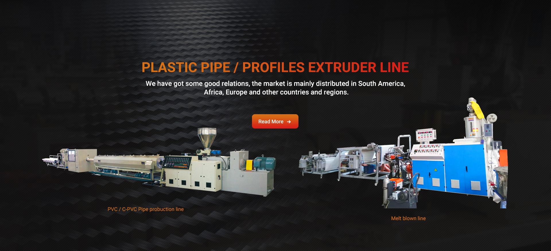 Plastic Pipe / Profiles Extruder Line