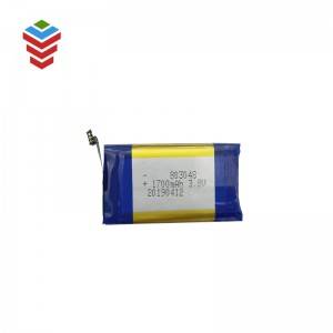 High voltage 3.8V 1700mAh 803048-2P rechargeable li-po battery for police enforcement recorder
