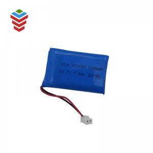 103450 3.7V 2000mAh rechargeable Li-po battery for thermometer