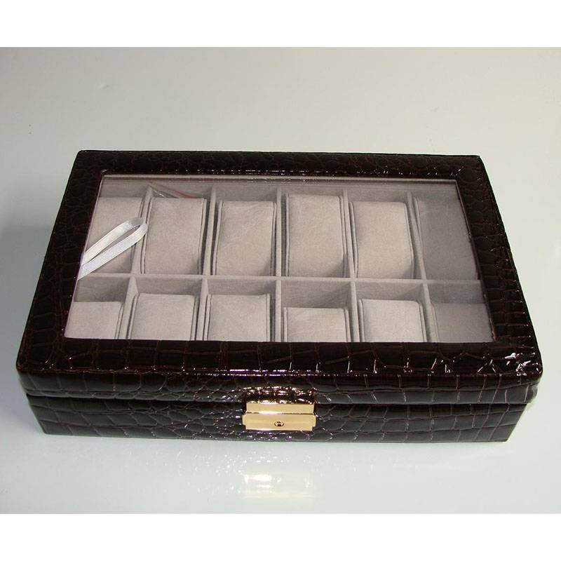 Promotional Pu Leather Watch Box For 12 Pcs