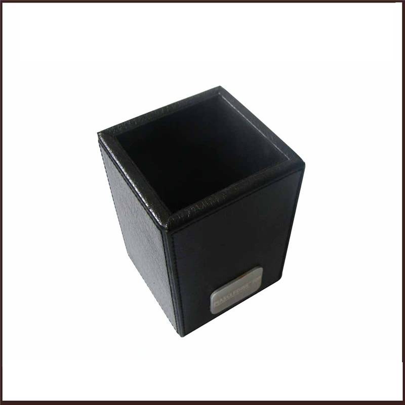 Black Color Classic Pu Leather Pen holder Factory Featured Image