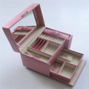 Promotional Pink Pu Leather Jewelry Packing Box