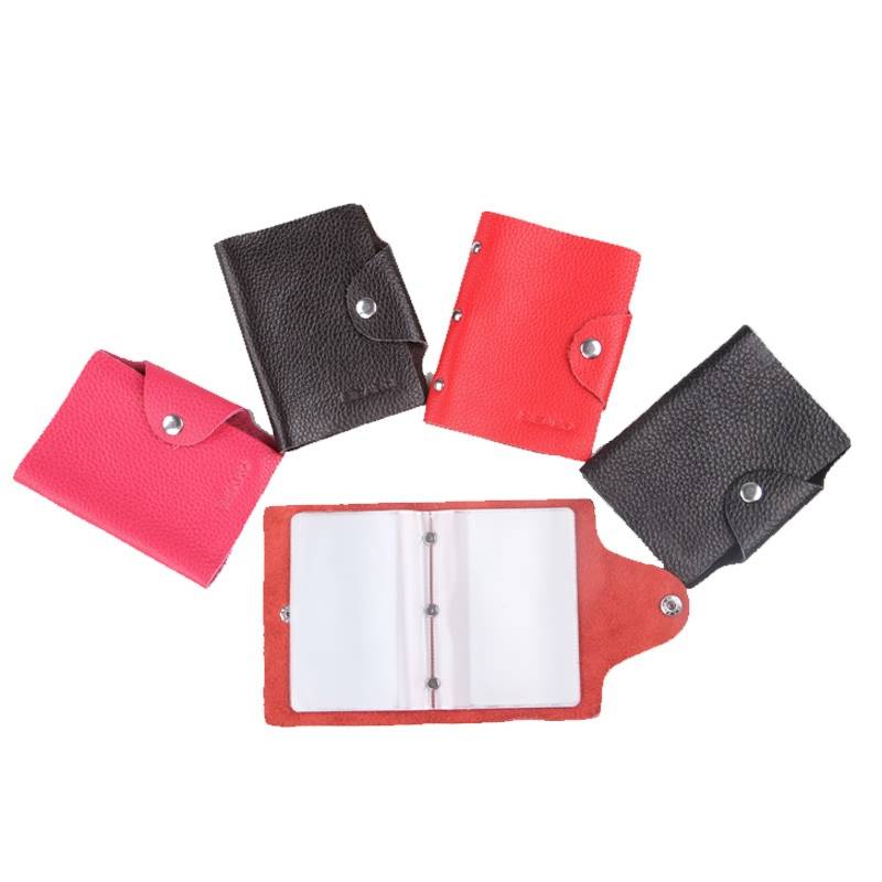 LEATHER FOLDOVER BUSINESS CARD HOLDER Featured Image