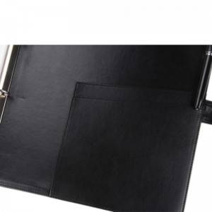 Classic Black Pu Leather Business Portfolio Folder 