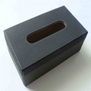 Home Accessories Rectangle Leather Tissue Box