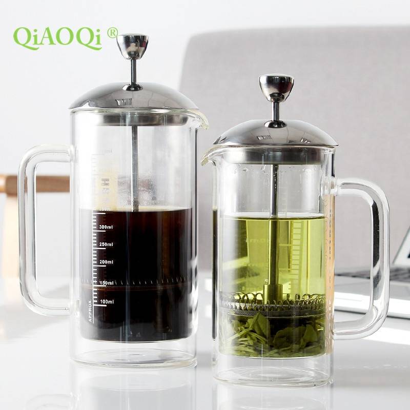 high borosilicate heat resiseant double wall french press coffee maker