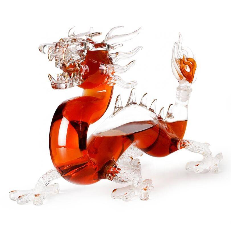 2019 new arrival Dragon shape glass wine bottle