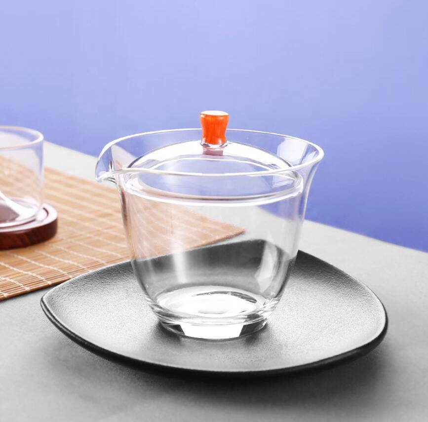 hot sales personalized glass Heat resistant glass tea bowl