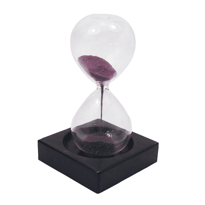 handblown glass gift customized logo magnetic hourglass