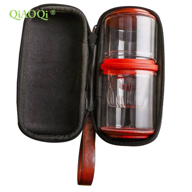 Novelty Glass Travelling Tea Set with Portable Sleeve for Celebration Gift