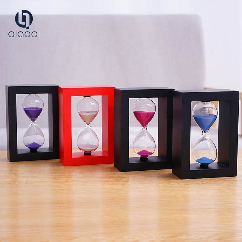 Wooden frame sand hourglass antique hourglass sand watch