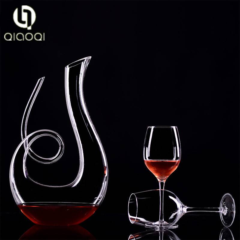 Large Modern Blown Glass Wine Carafe / Water Jug