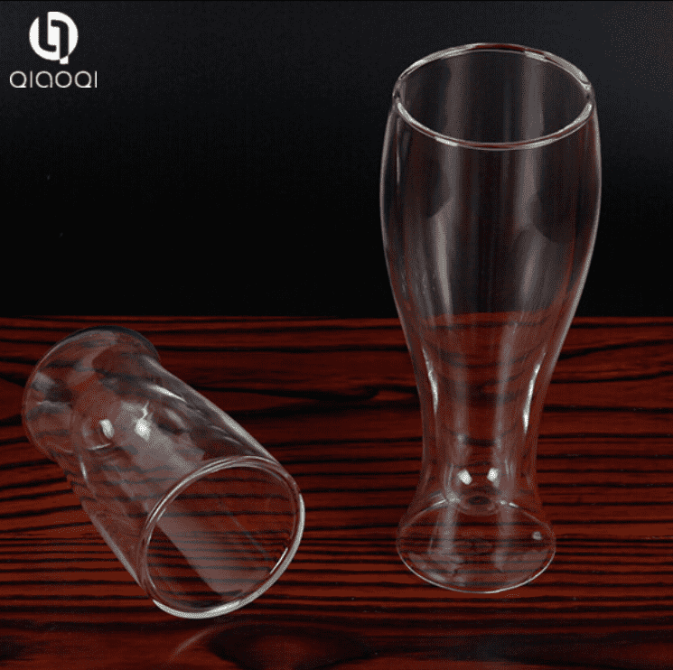 HIgh quality glassware customized double wall glass beer cup