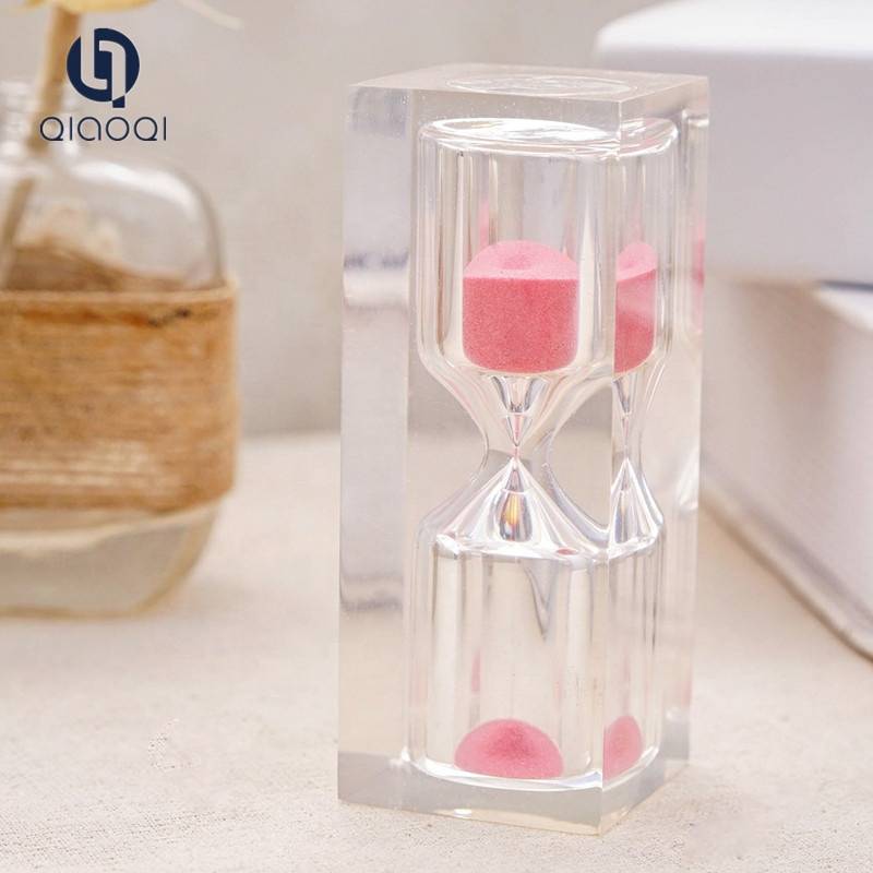 2019 small pink sand 1 2 3 5 minutes board game acrylic hourglass sand timer products sand watch with logo