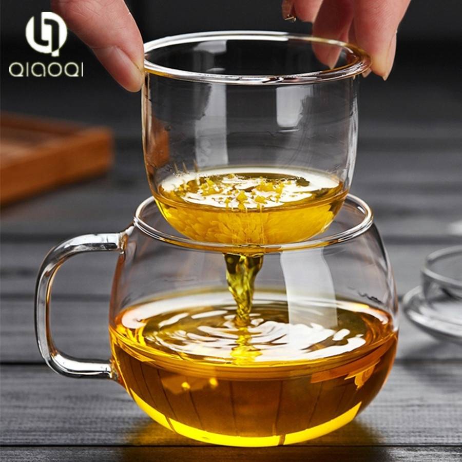 Trade Assurance China supplier 300ml small hot glass flower tea cup