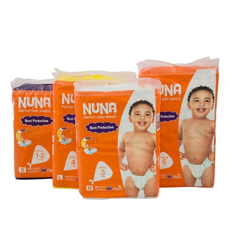  Cheap price non woven fabric soft breathable new printed cute disposable diaper Featured Image