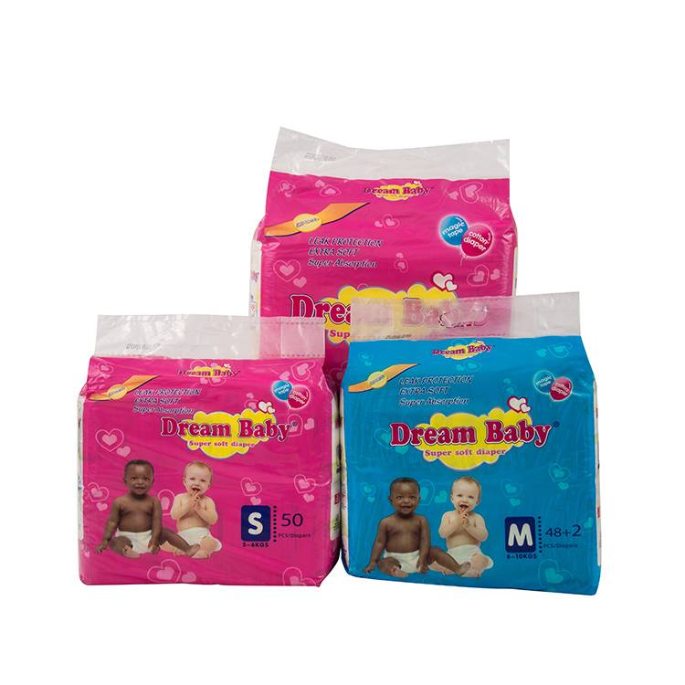 Factory export various size non woven fabric wholesale baby disposable diapers Featured Image