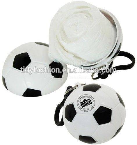 Football Design Plastic Rain Poncho Ball