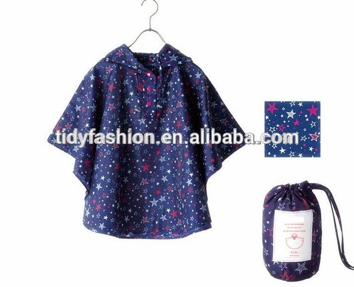Toddler Custom Pattern Polyester Rain Poncho For Toddlers