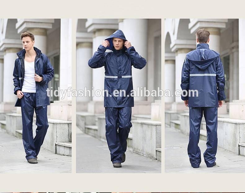 Adult High Quality Polyester or Nylon Waterproof Rainsuit
