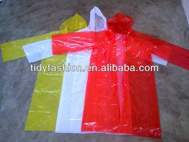 Disposable PE Adult Waterproof Long Raincoats
