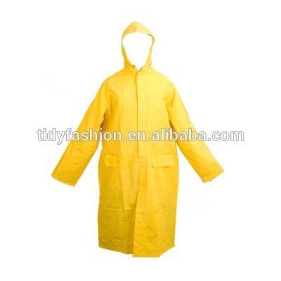 Waterproof Yellow PVC Vinyl Raincoat