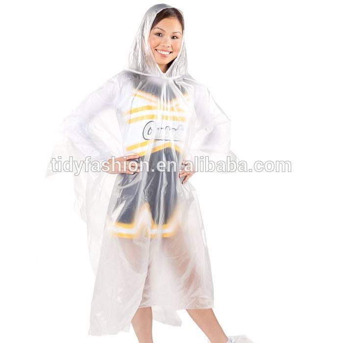 Tranparent Long Womens PVC Raincoat