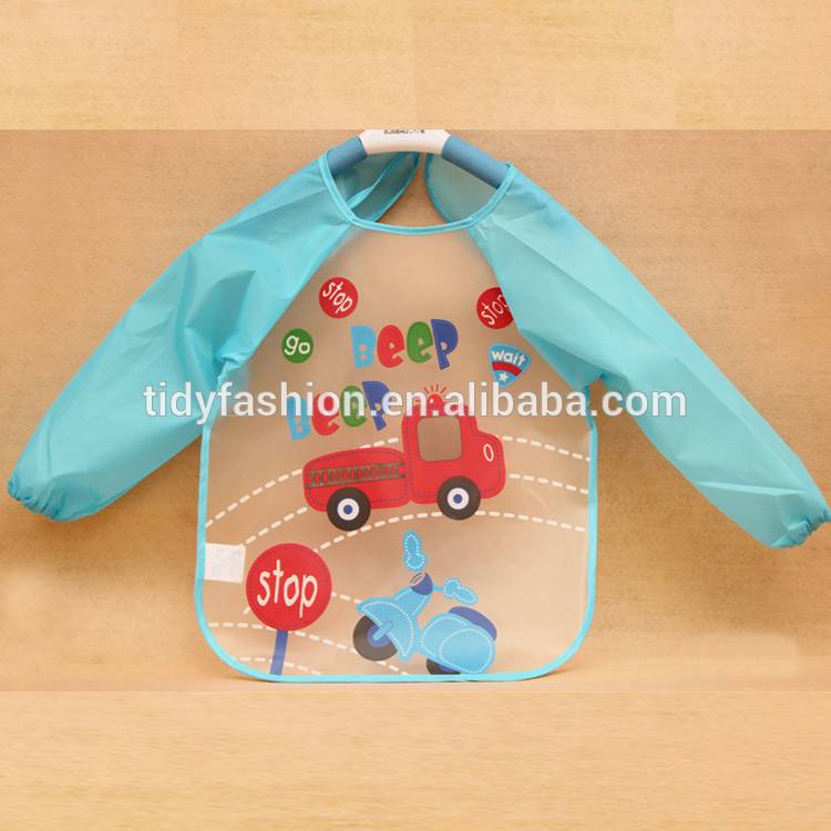 Plastic Children Painting Apron With Sleeves