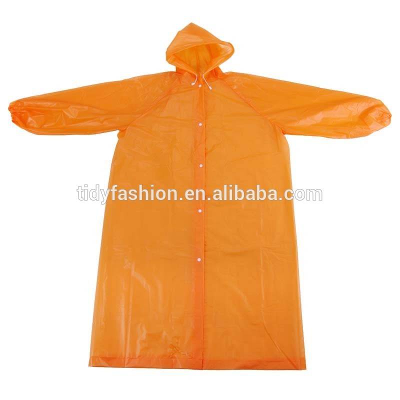 Disposable PE Plastic Raincoats with Long Sleeves