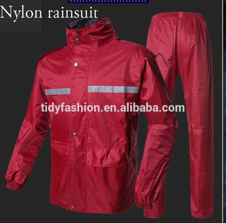 Reversible Nylon or Polyester Reflective Rainsuit