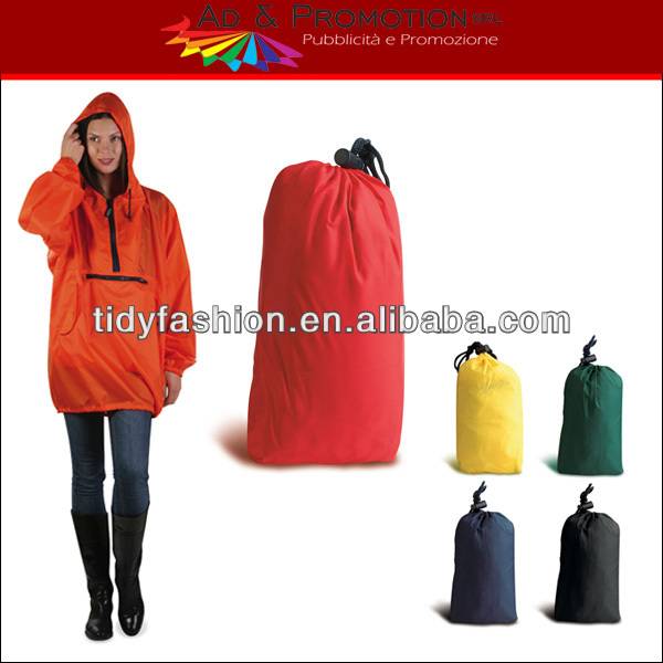 Waterproof Hooded Lightweight Jacket Raincoat In Bag